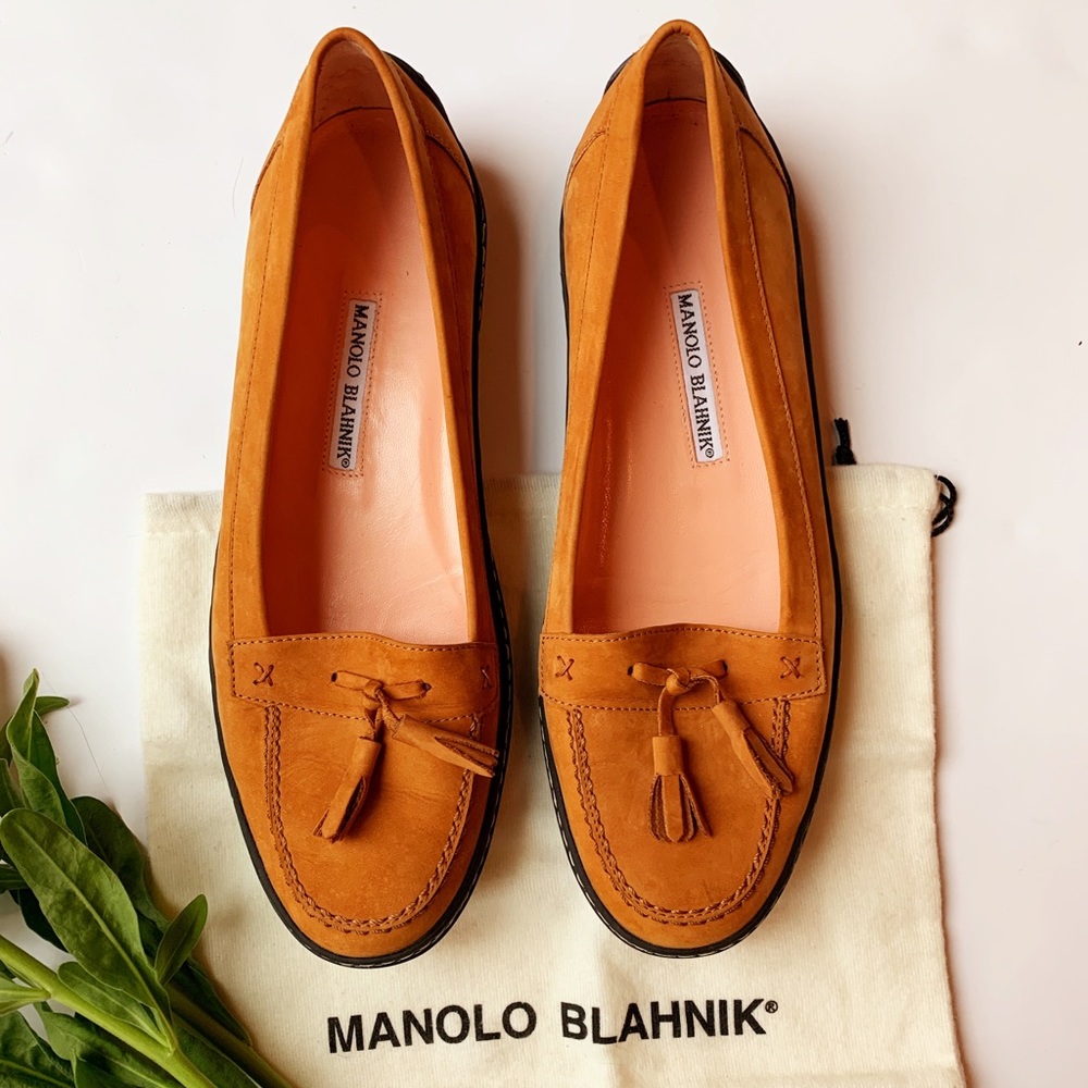 Manolo Blahnik Suede Driving Loafers 👞